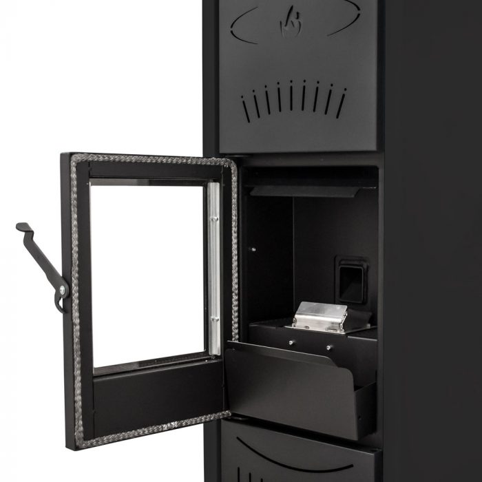 Braciere Idrostufa a Pellet Asia 25 Kw Nero