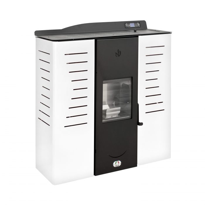 Stufa a Pellet Idro Slim 18-22-25 Kw modello Italia Bianca
