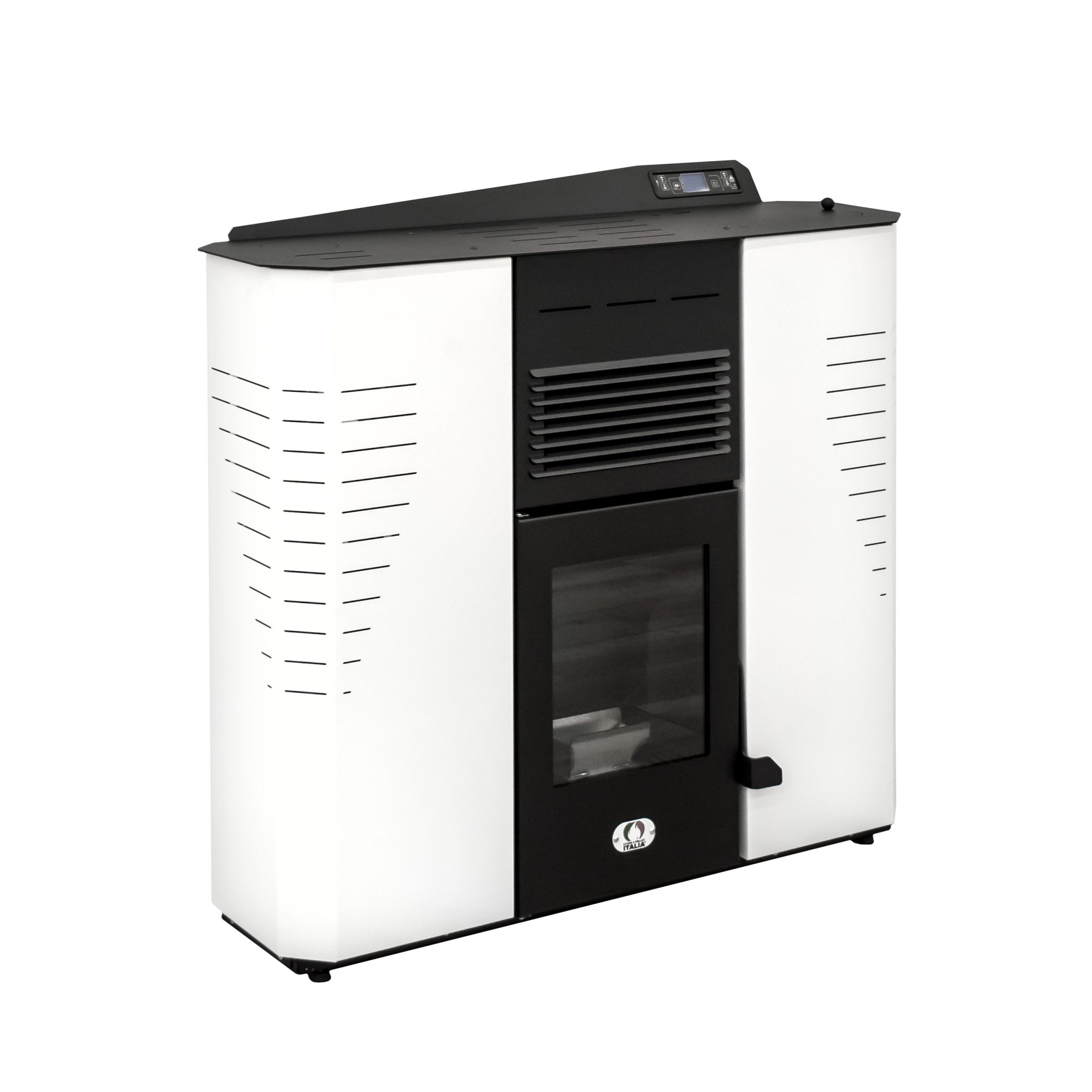 Stufa a Pellet Slim Canalizzata Marmolada 9-14 Kw Bianca