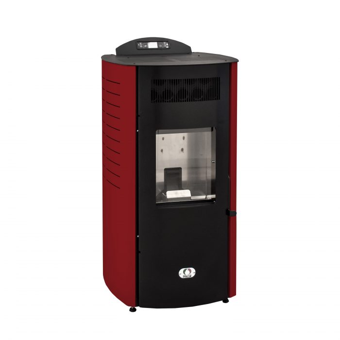 Stufa a Pellet ad Aria Canalizzata Siberia New 15-18 Kw Rossa