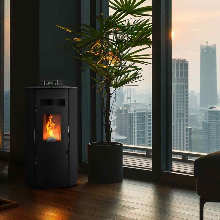 Piec na pellet Okrągły 13 kW Boston XL