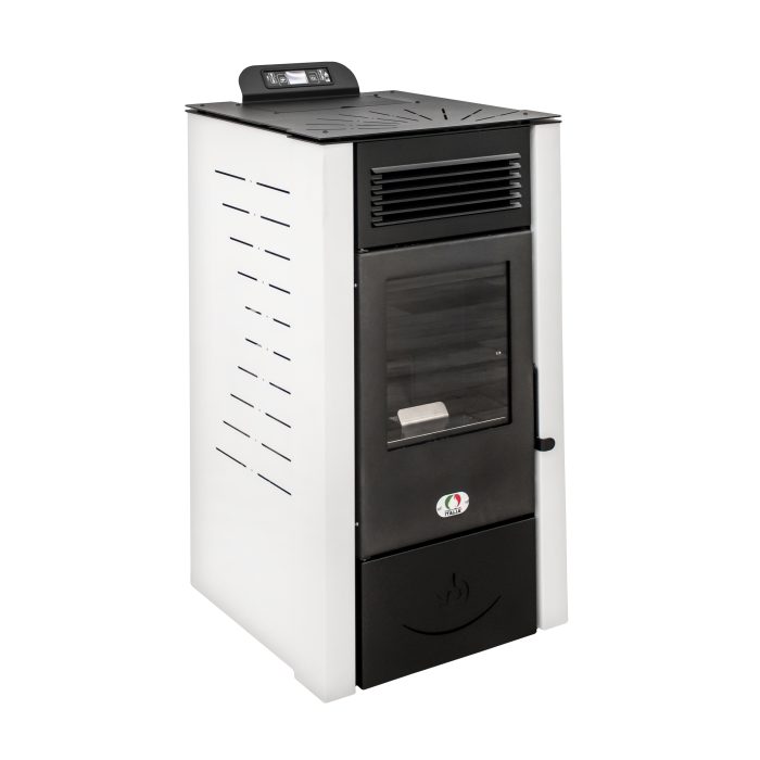 Stufa a Pellet 5 Stelle Canalizzata San Diego 12 Kw Bianca