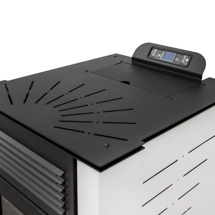 Stufa a Pellet Canalizzata 5 Stelle San Diego 12 Kw Colore Bianco