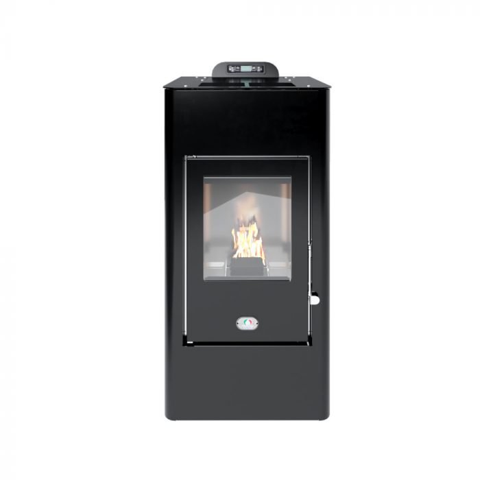 stufa a pellet canalizzata 5 stelle 12 kw - Super Nera