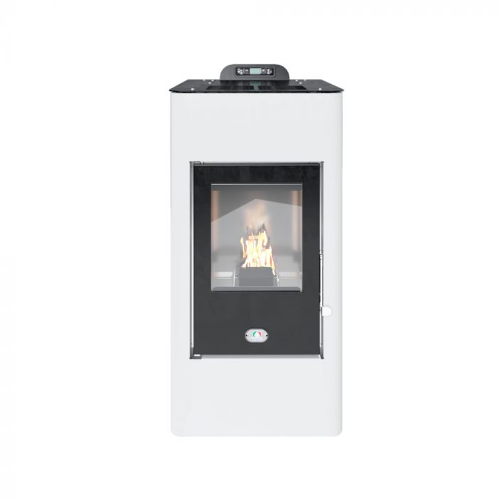 stufa a pellet canalizzata 5 stelle 12 kw - Super Bianca