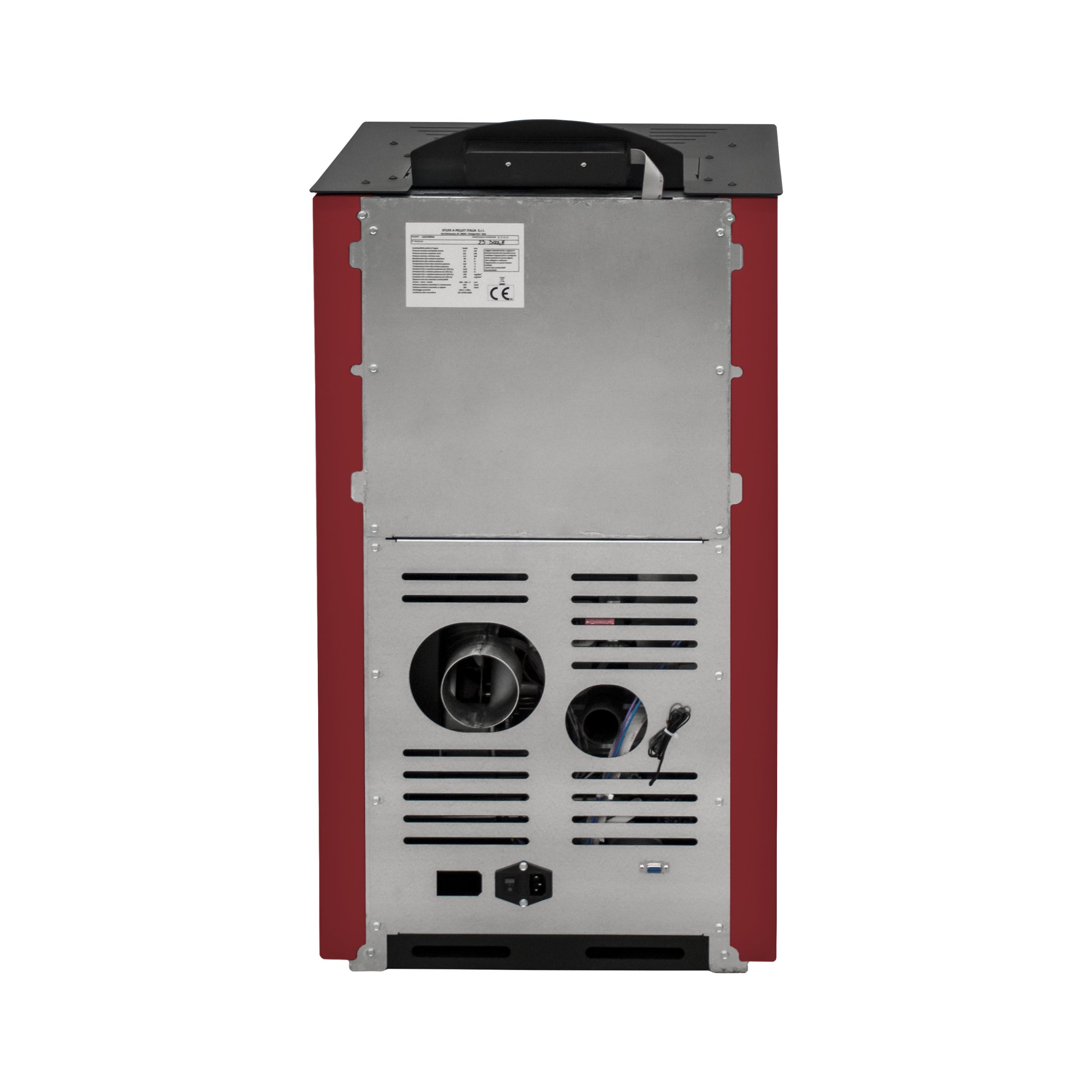 estufa pellets 9 kw rojo